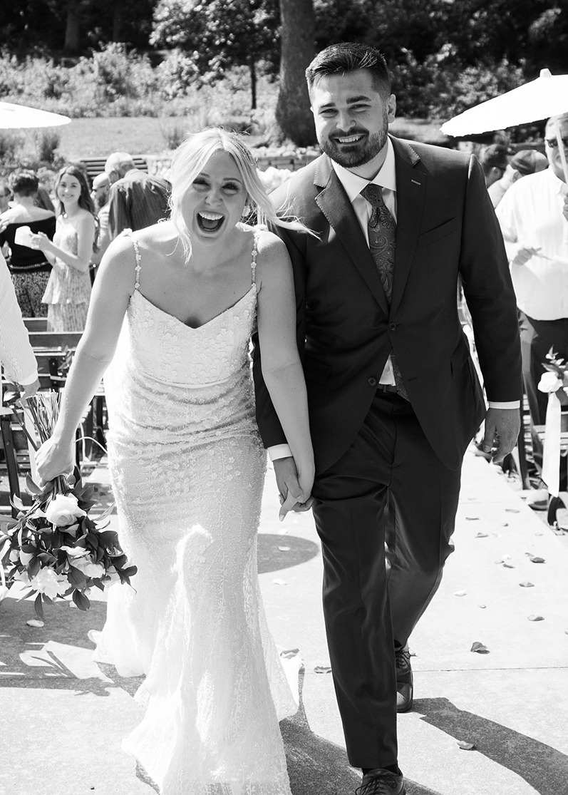 wedding photography in cedar rapids of the wedding couple