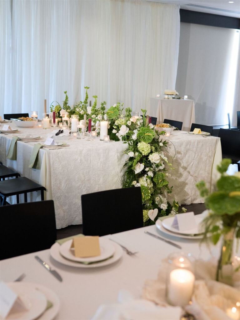 wedding reception details at eastbank venue by Olivia Katherine Photography